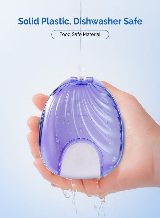 چاي ام يو علبة تثبيت الأسنان من جامعة جيمس ماديسون، حافظة تقويم أسنان لحماية الفم، علبة طقم أسنان، بنفسجي - Image 3